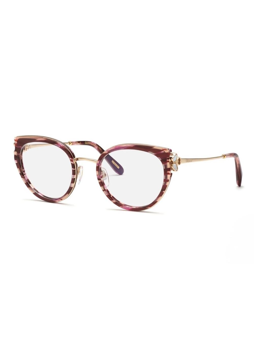NEW!! Chopard VCH367V 01G2 Cat Eye Shiny Streaked Burgundy Women Eyeglasses